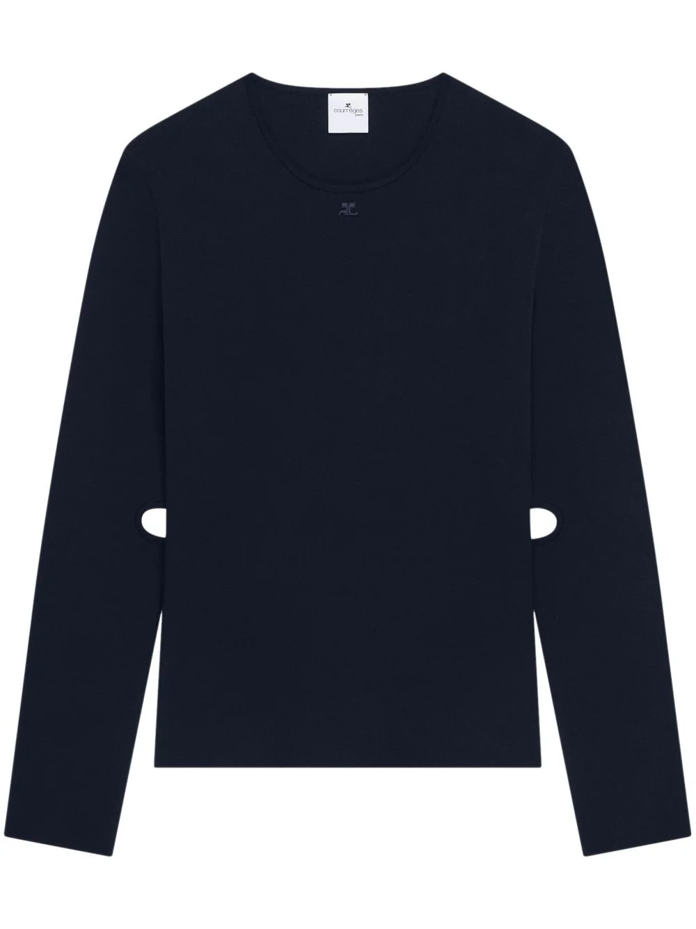 cut-out knit sweater - 1