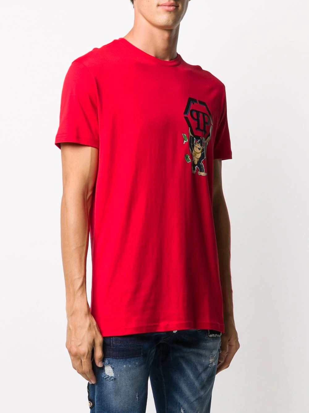 King Plein-print cotton T-shirt - 4