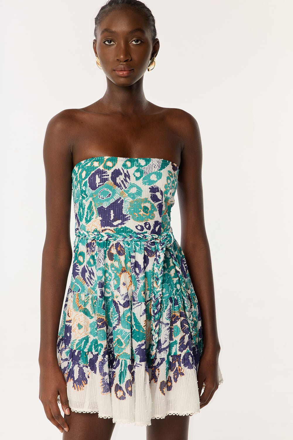 Bandeau Dress Christine - Blue Pencilleo - 3