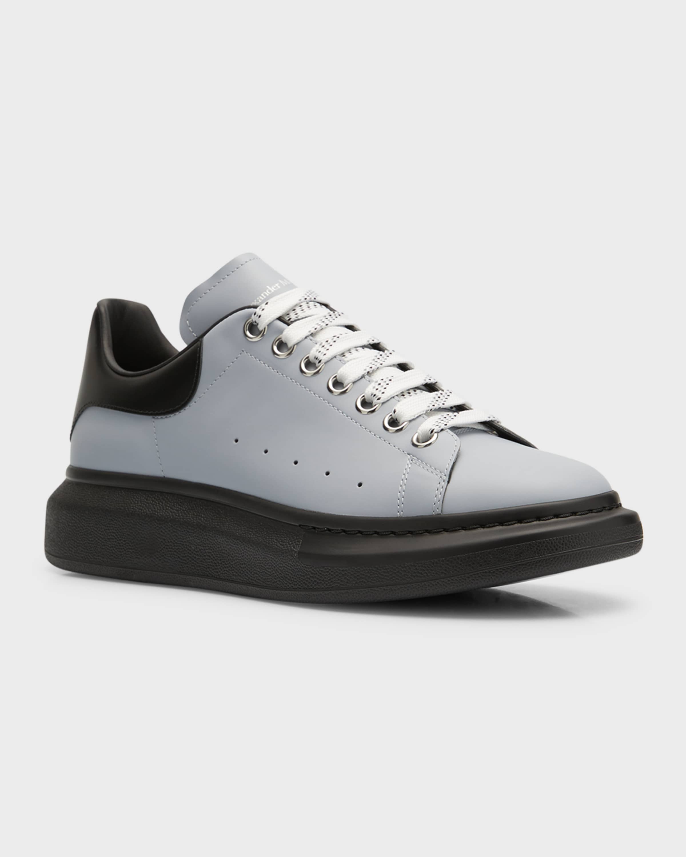 Men's Oversized Leather Low-Top Sneakers - 2