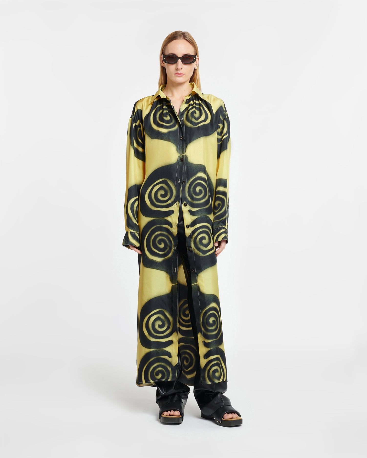 Printed Silk-Twill Shirt Dress - 2