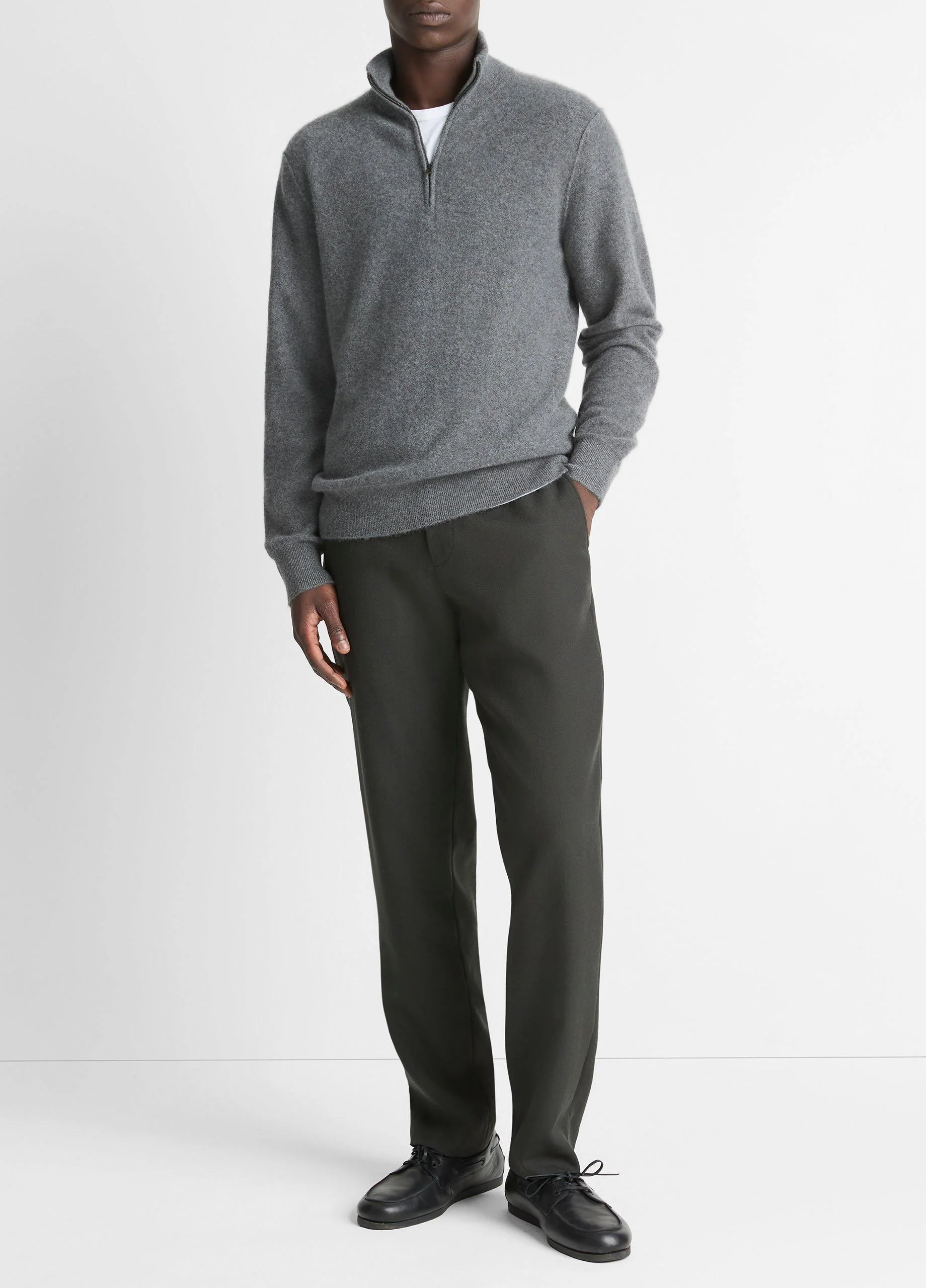 Plush Cashmere Quarter-Zip Sweater - 1