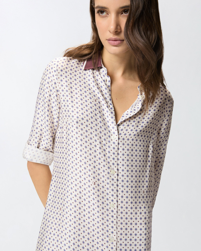 MIDI SHIRT DRESS WITH TIE PRINT 6