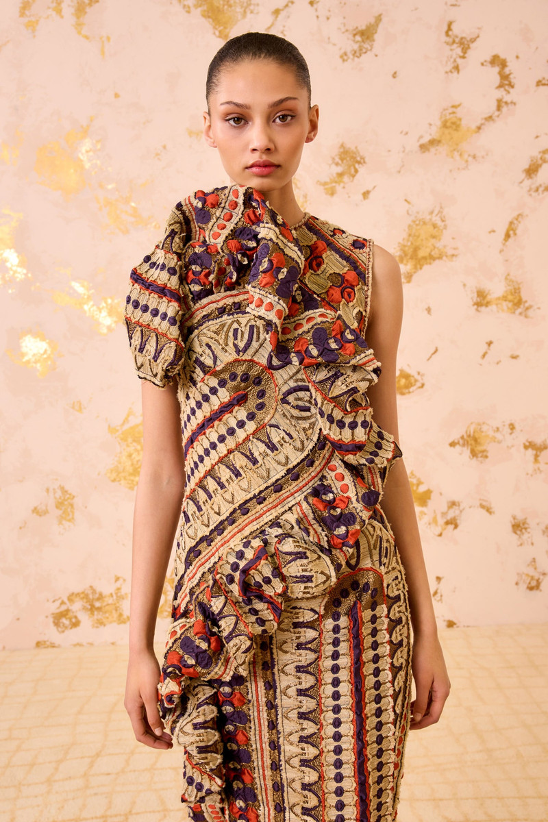 ULLA JOHNSON Estela Jacquard Sleeveless Dress outlook