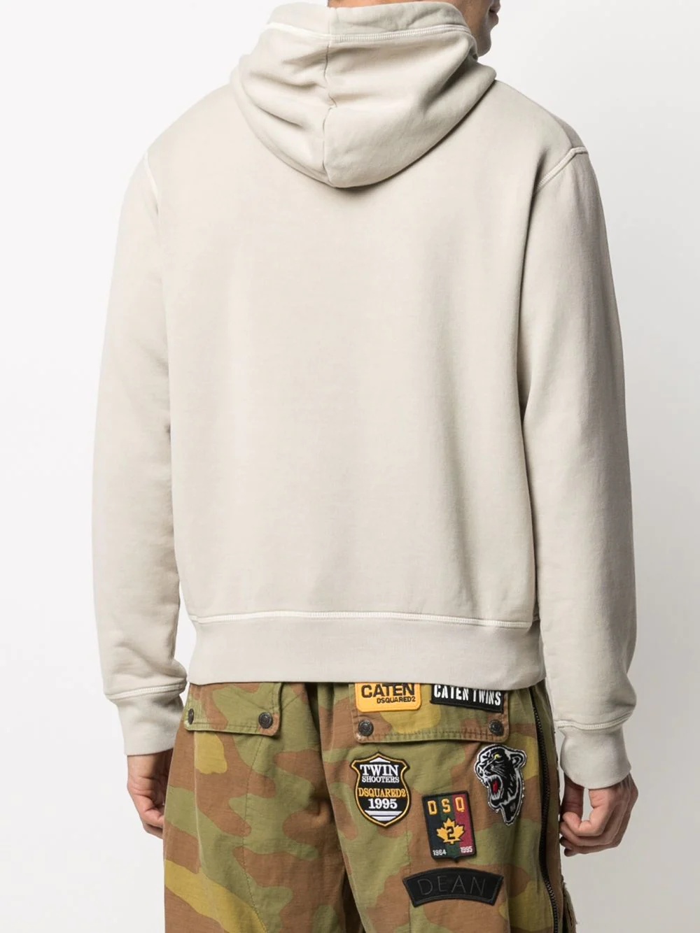 cropped logo-print hoodie - 4