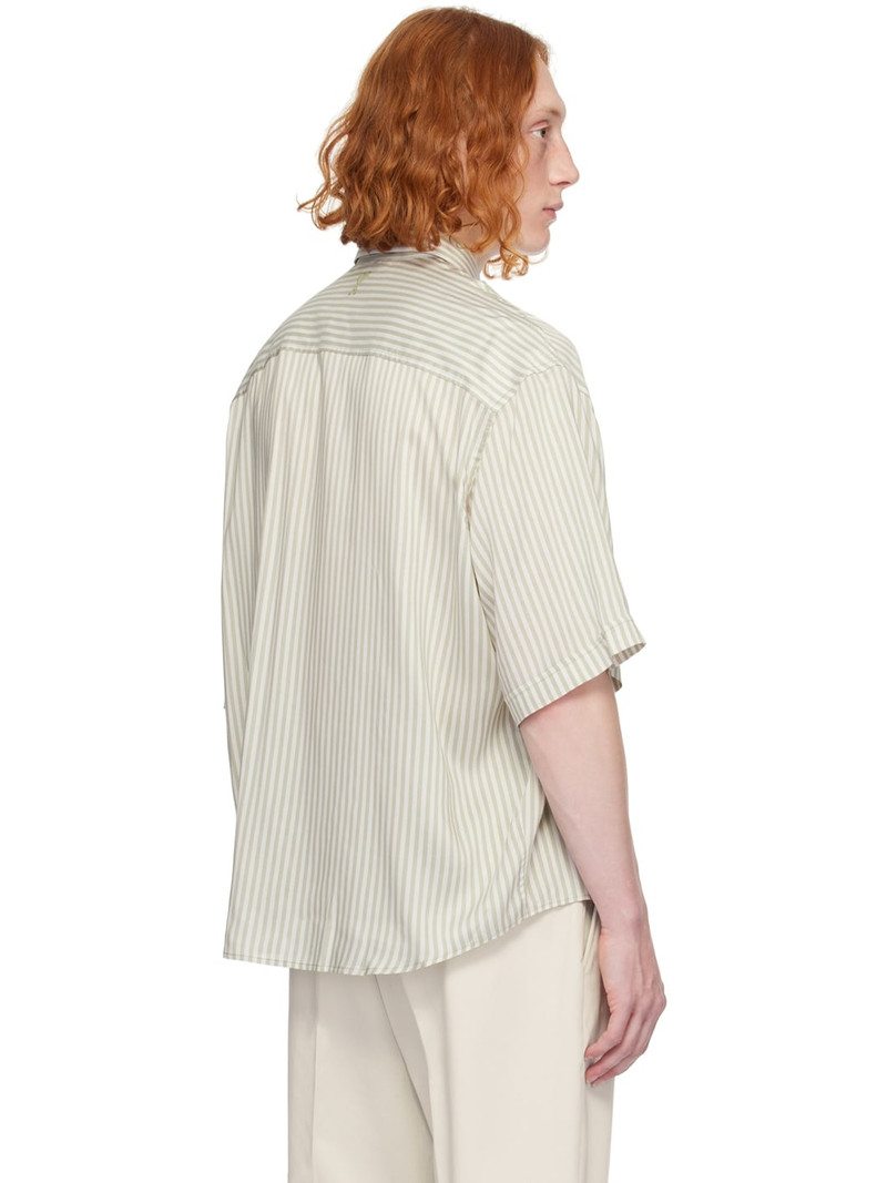 Off-White & Khaki Boxy-Fit Shirt 3