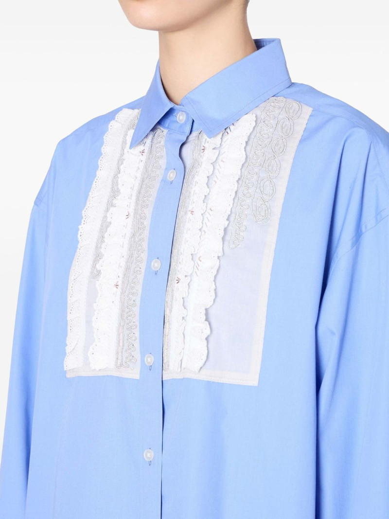 lace-panelled shirt 3