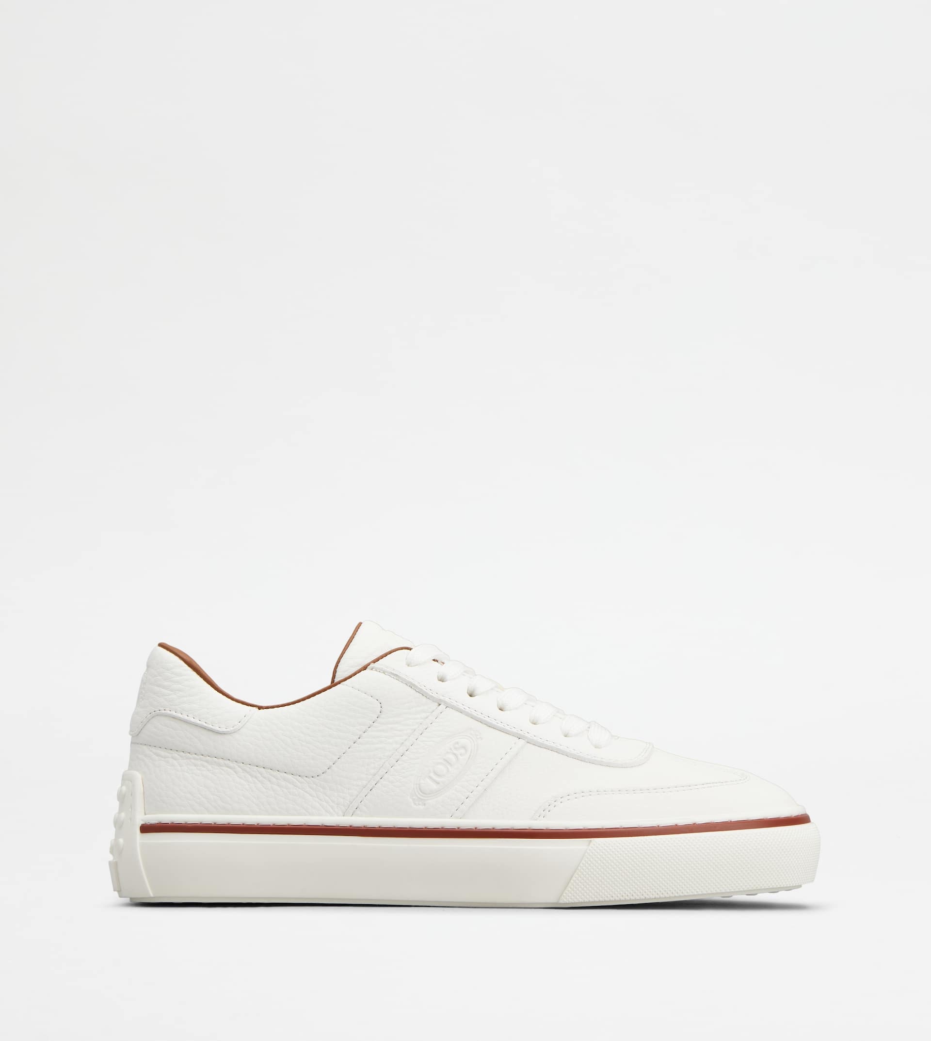 SNEAKERS IN LEATHER - WHITE - 1