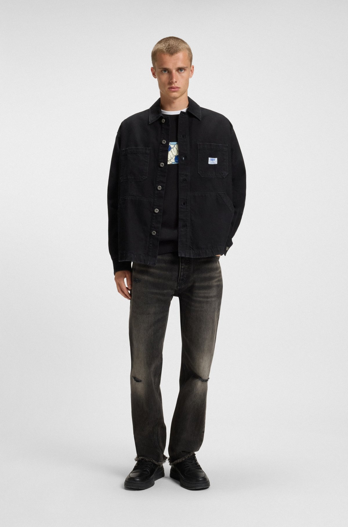 COTTON-TERRY SWEATSHIRT WITH LOGO ARTWORK PRINT - 4