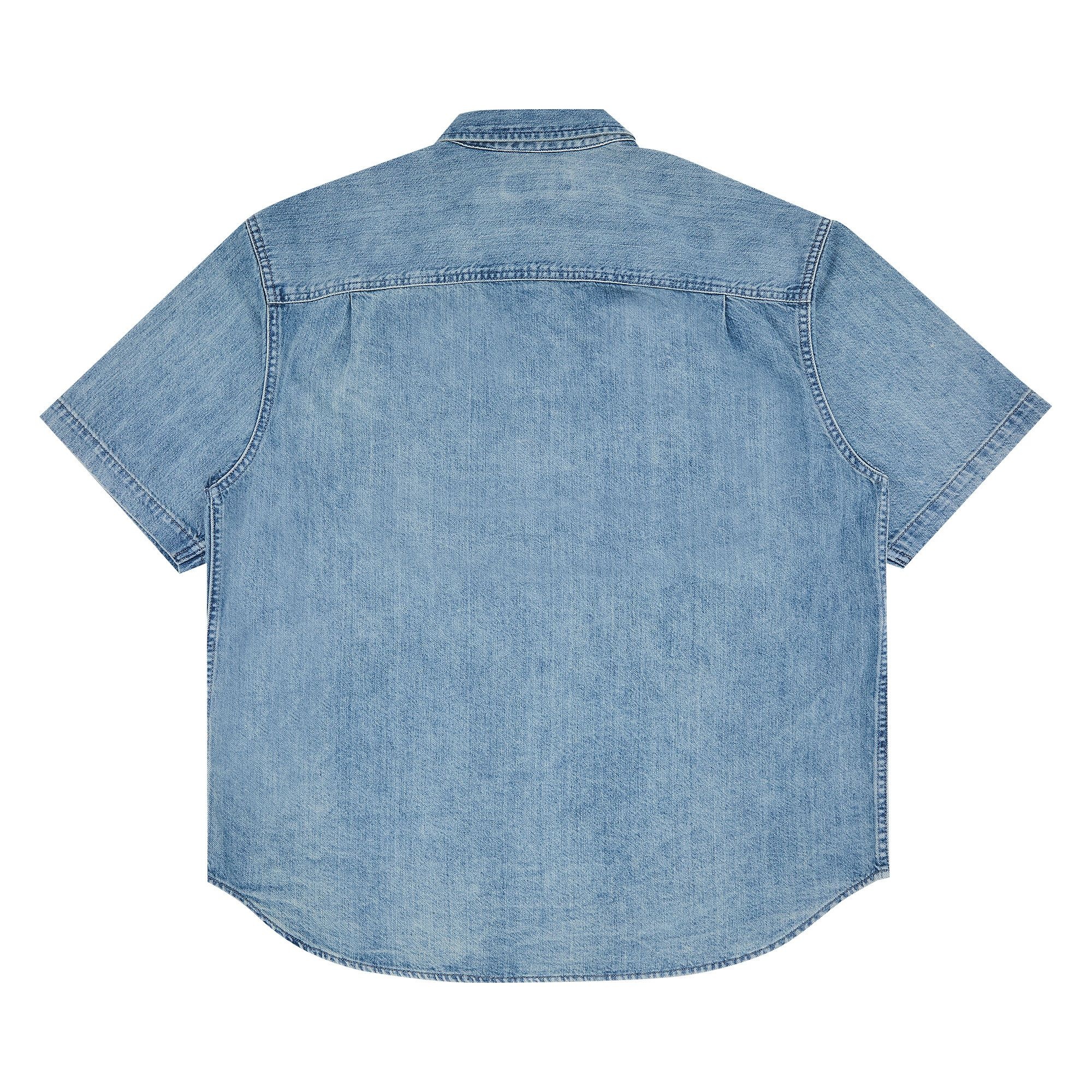 Supreme Loose Fit Short-Sleeve Denim Painter Shirt 'Washed Blue' - 2