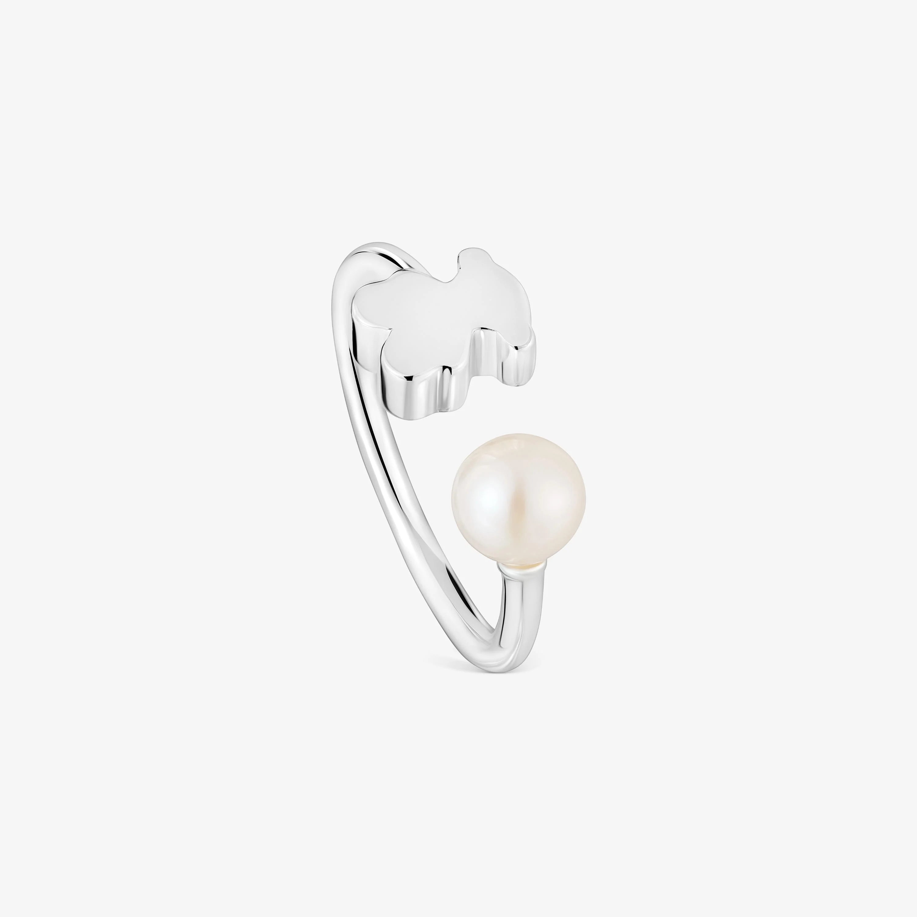 Silver Open ring with cultured pearl Sweet Dolls - 1