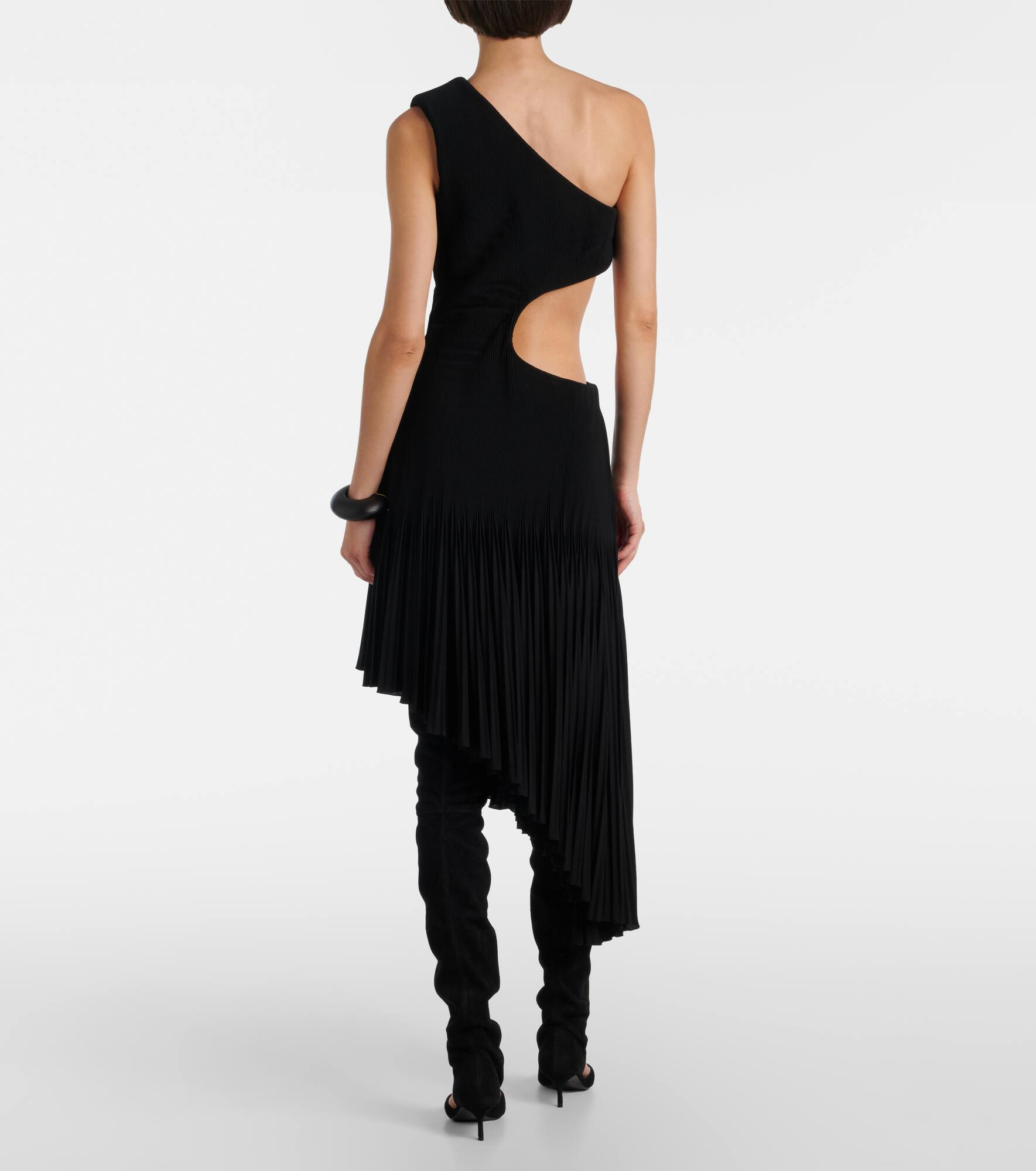 One-shoulder cutout midi dress - 3