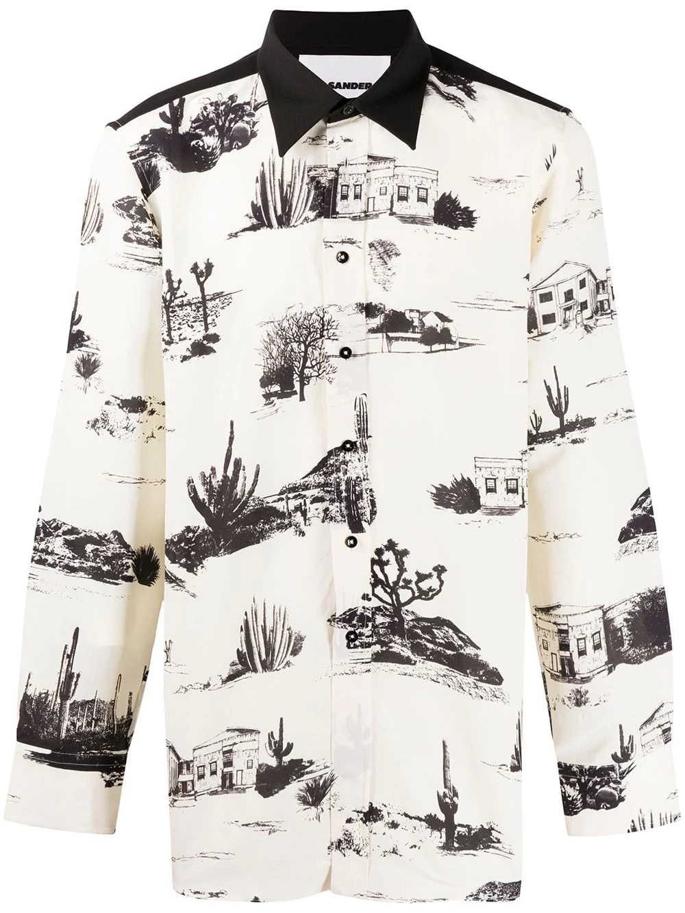 Western landscape-print shirt - 1