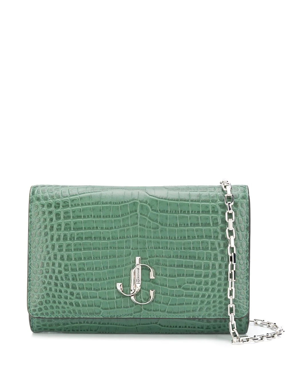 Varenne crocodile-effect clutch bag - 1