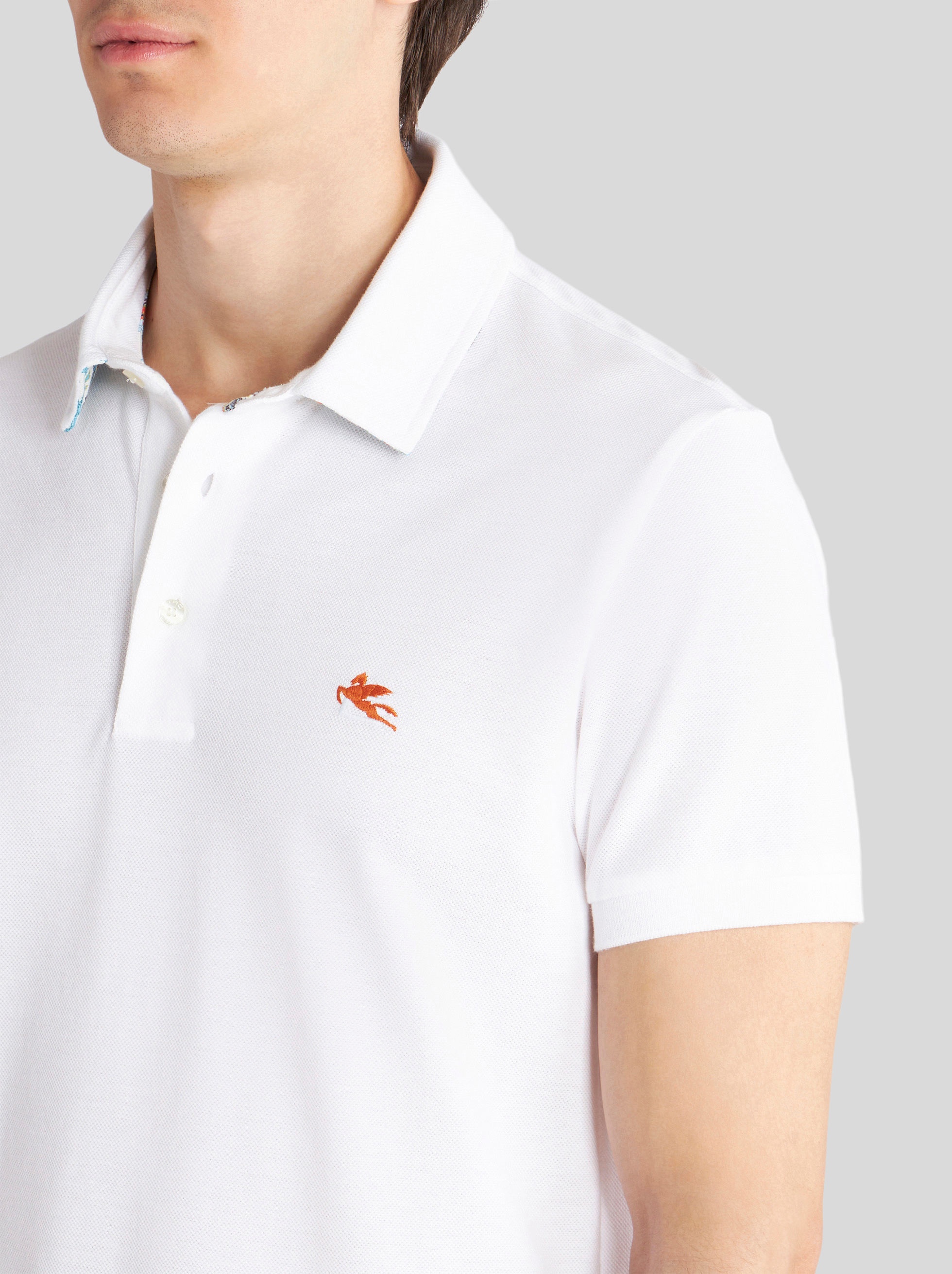 COTTON POLO SHIRT WITH PEGASO - 3