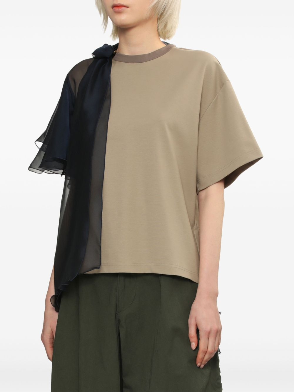 sash-detail T-shirt - 3