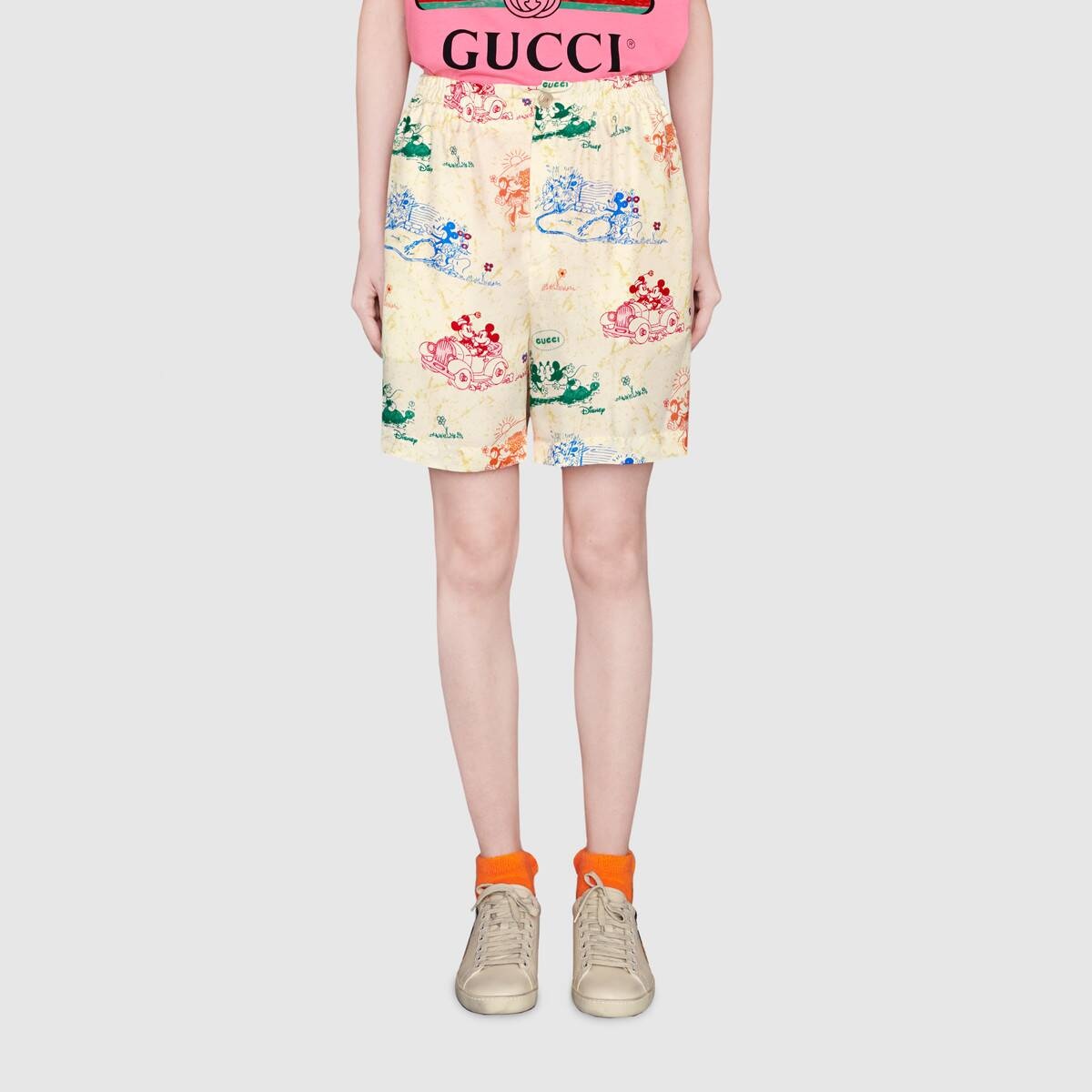 Disney x Gucci silk shorts - 3