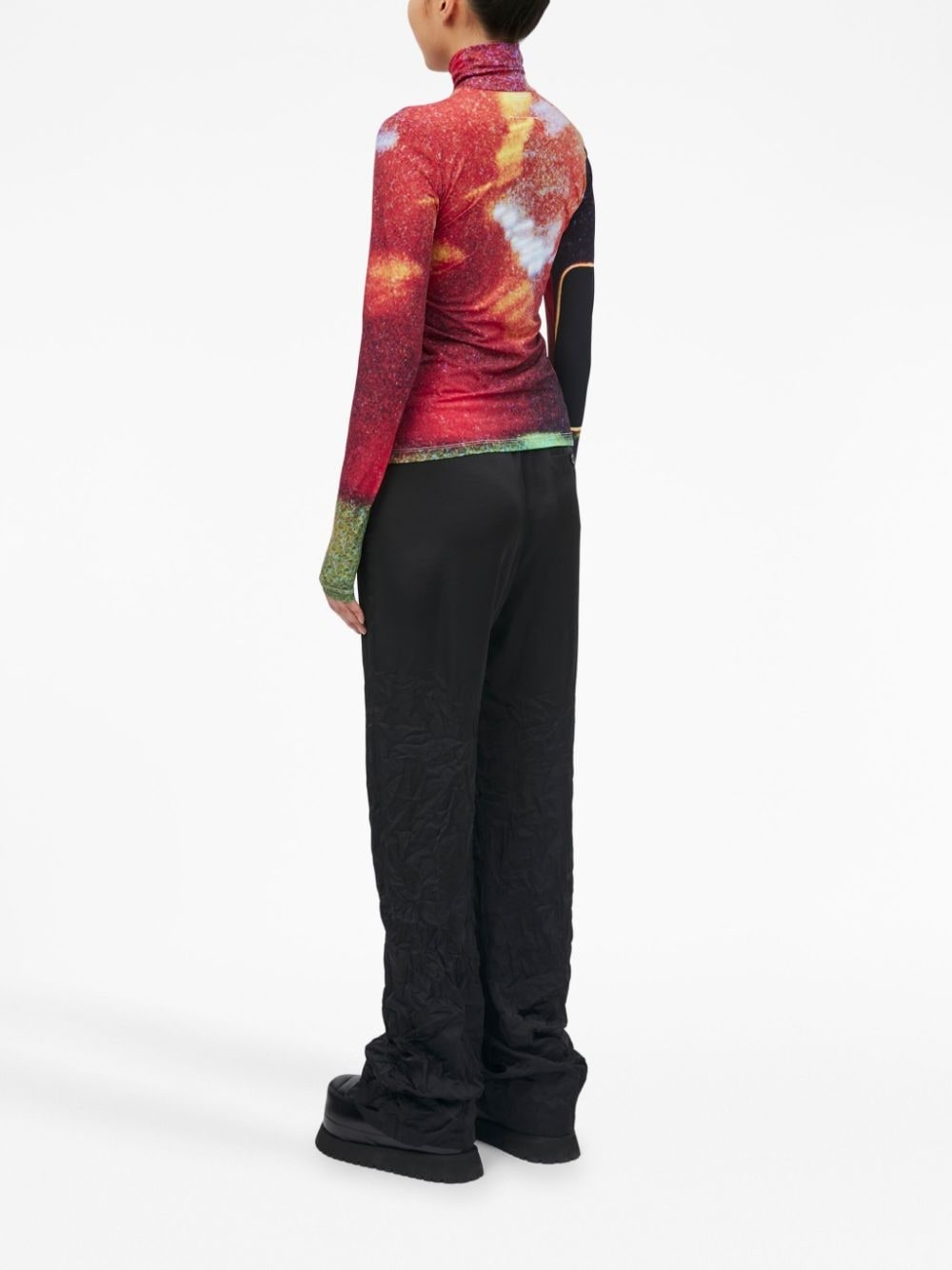 space-print high-neck top - 5