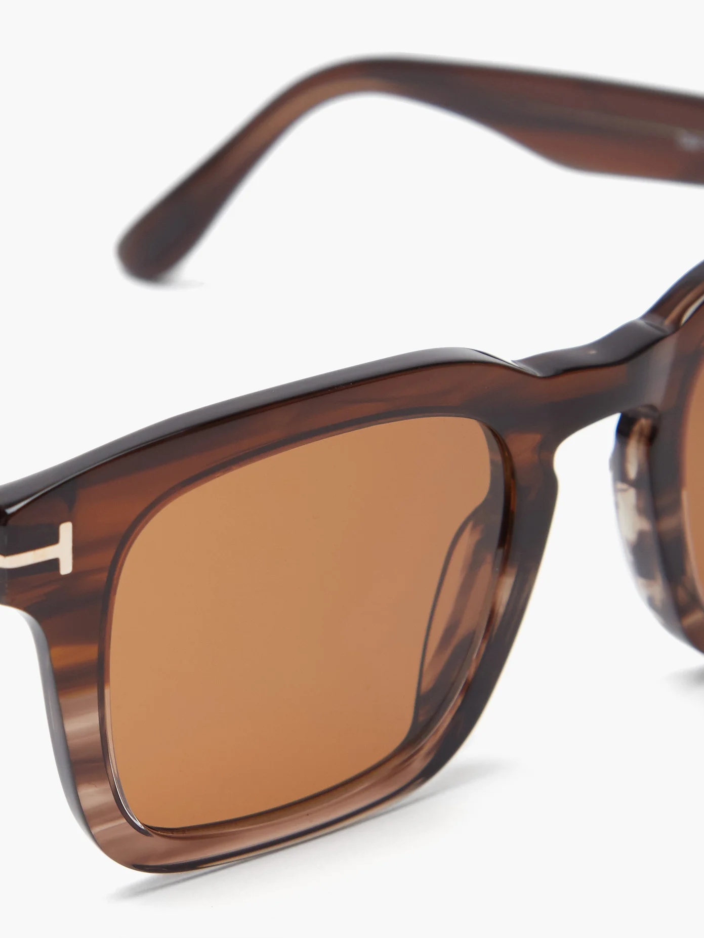 Square horn-effect acetate sunglasses - 2