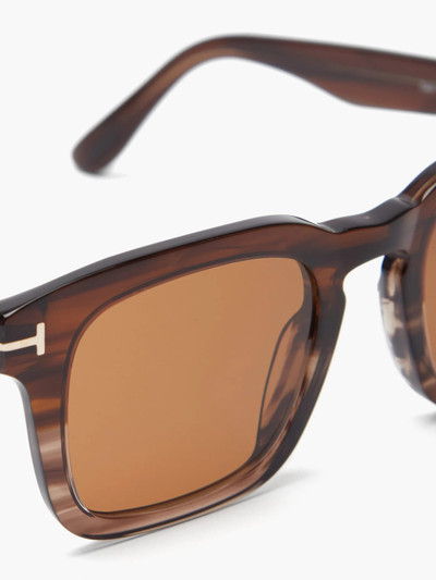 TOM FORD Square horn-effect acetate sunglasses outlook