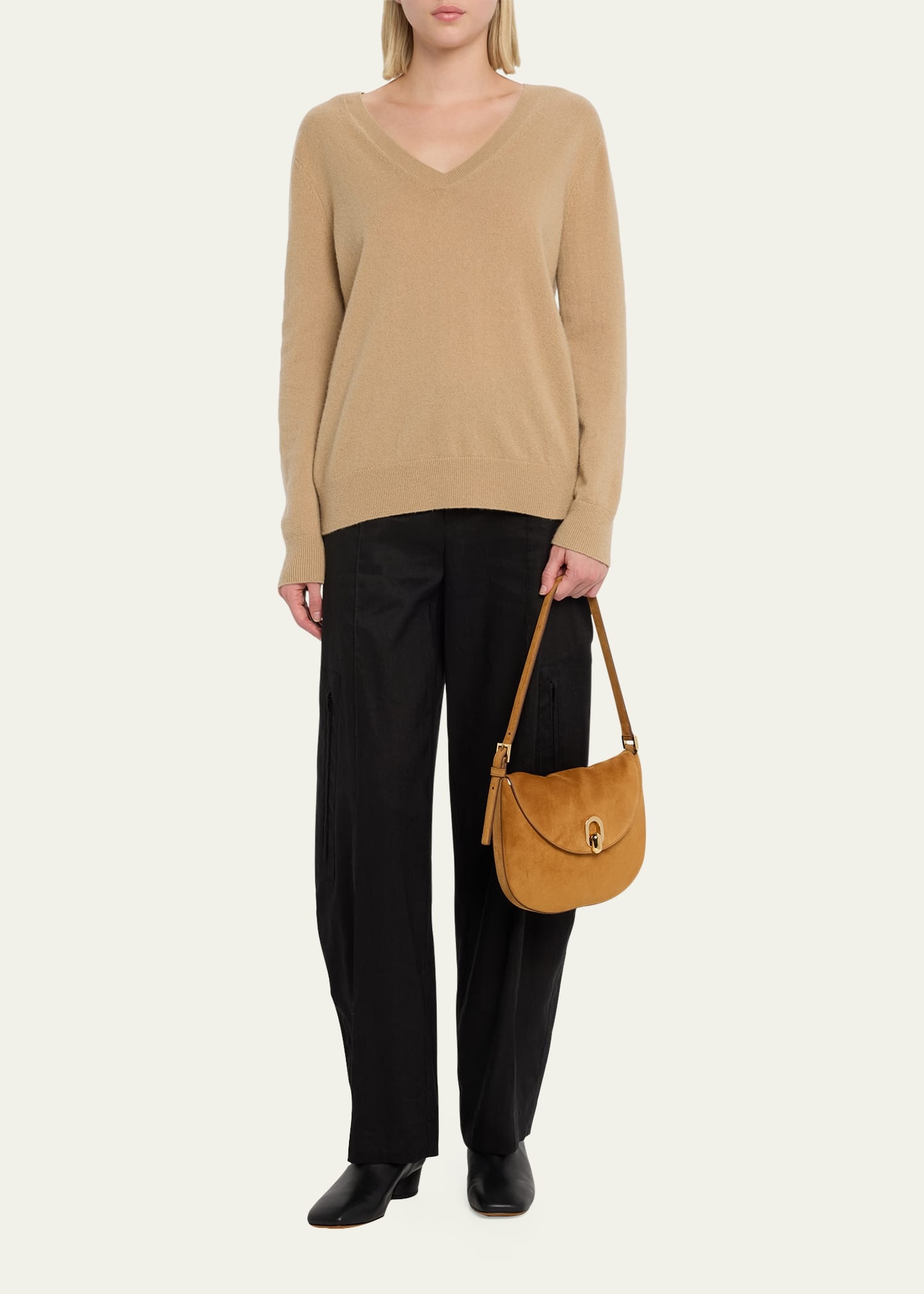 The Tondo Suede Hobo Bag - 5