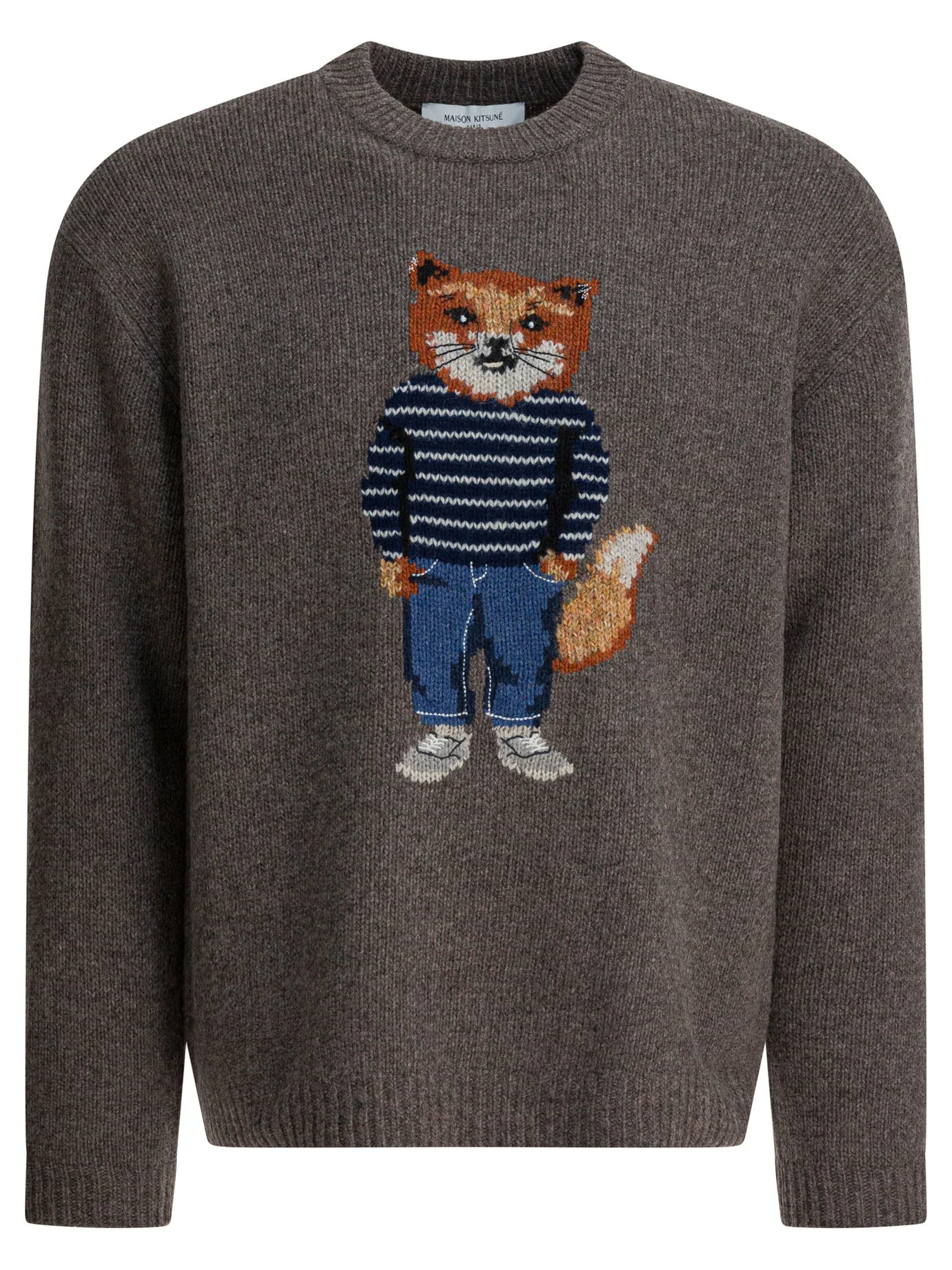Maison Kitsuné Wool Sweater With Dressed Fox - 1