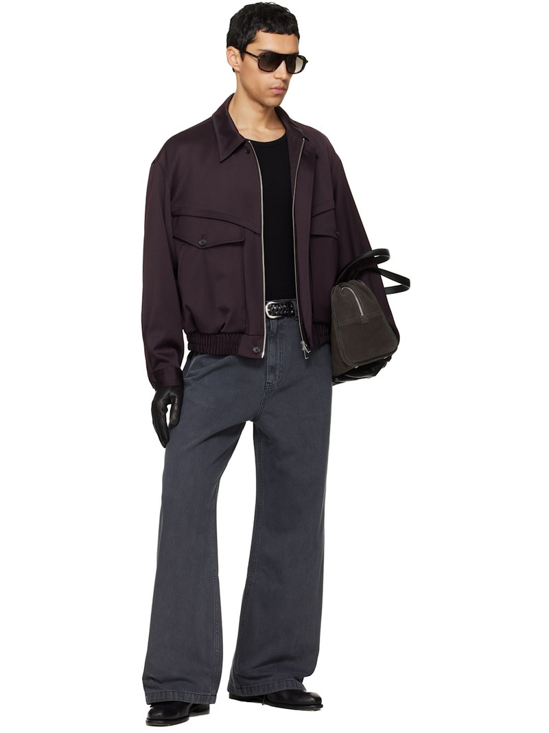 Tonywack Burgundy Wool Viscose Bomber Jacket outlook