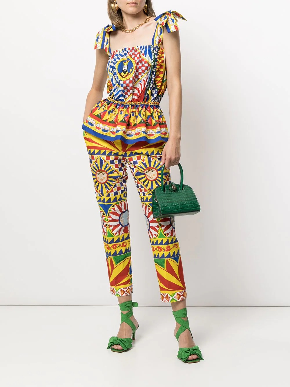 all-over print trousers - 2