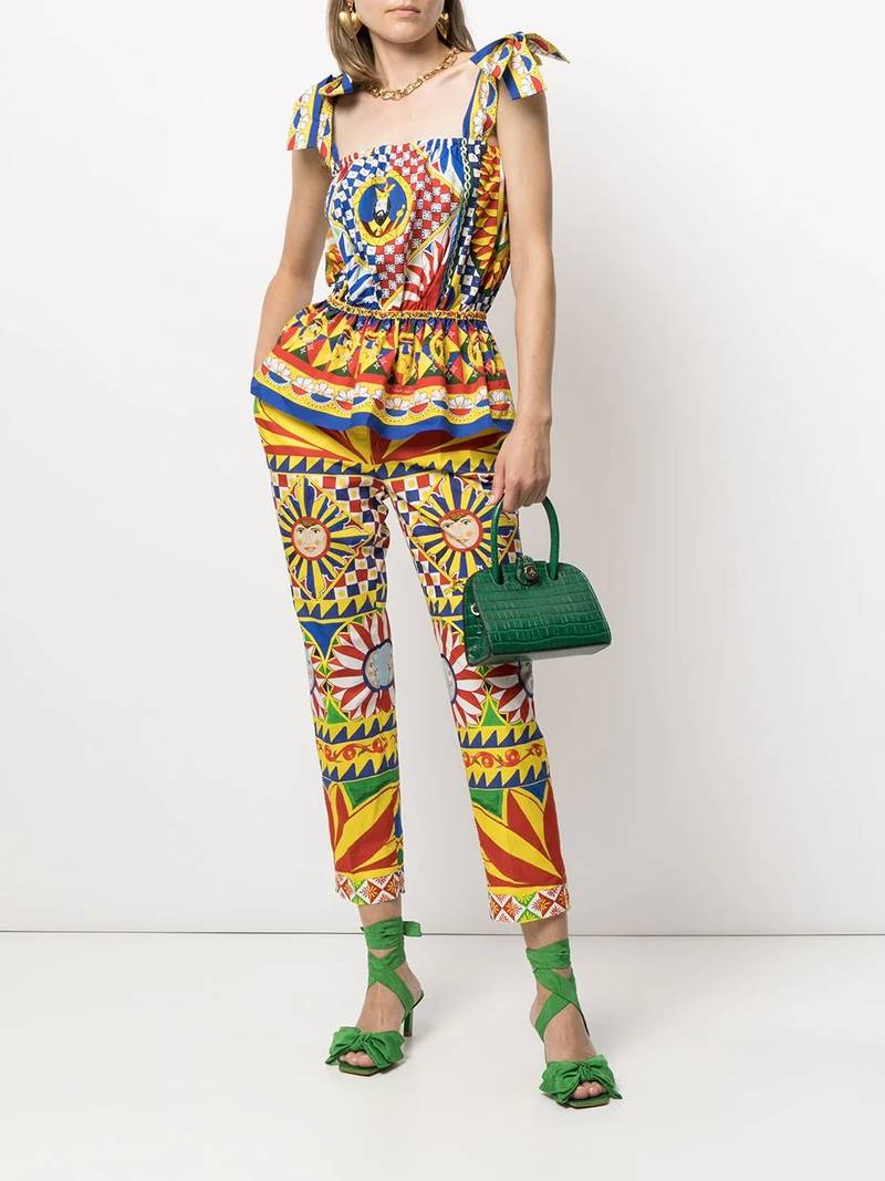 Dolce & Gabbana all-over print trousers outlook