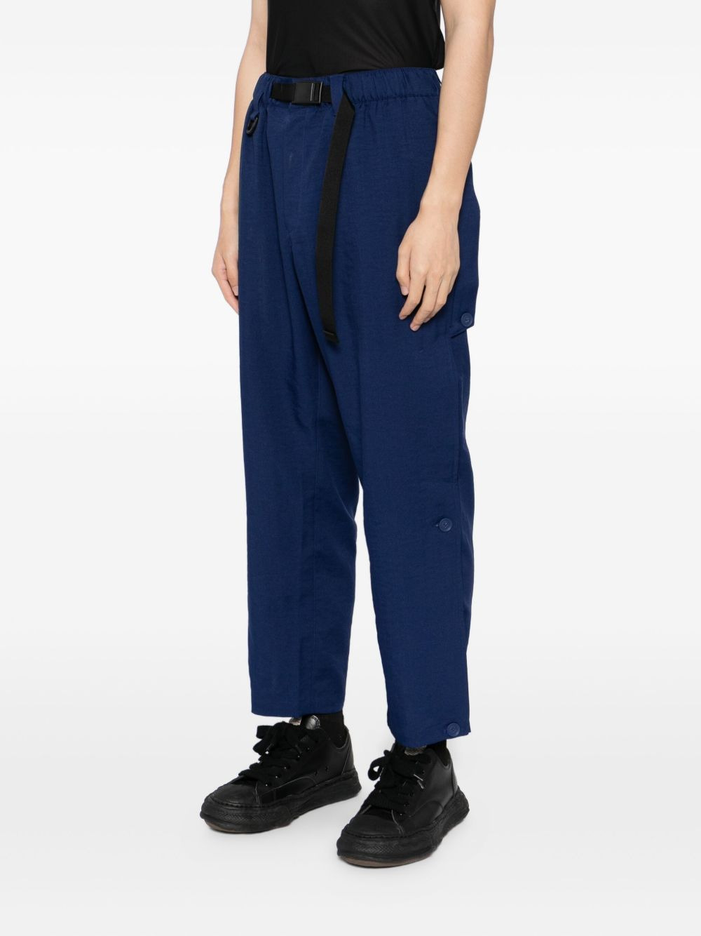 belted straight-leg trousers - 3
