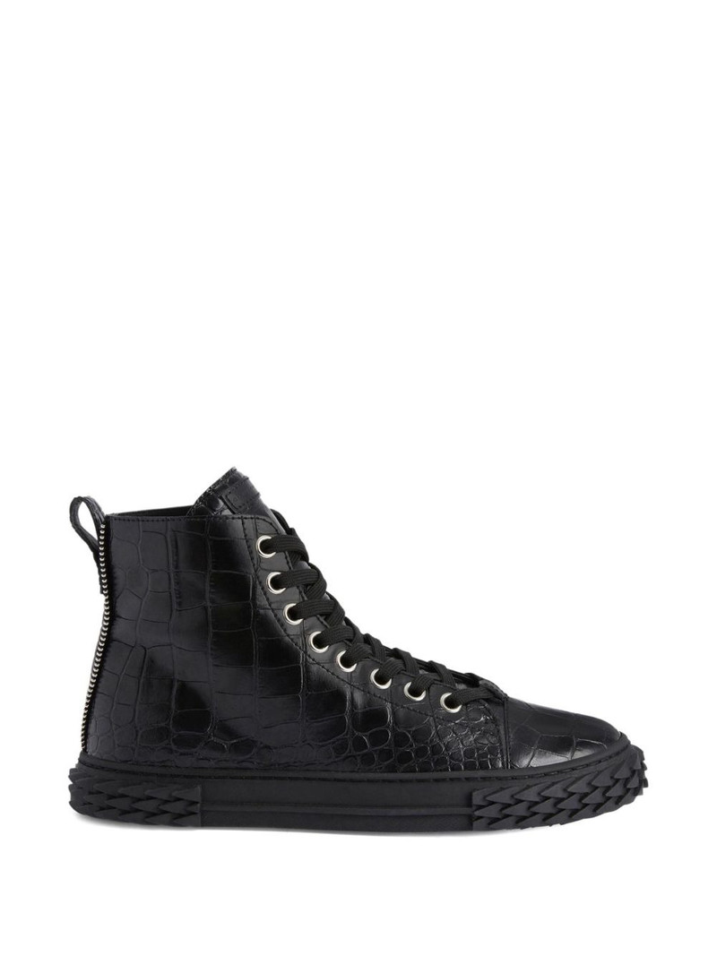 Blabber crocodile-effect lace-up sneakers 5