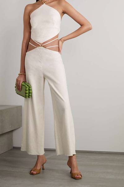 Cult Gaia Tessa linen-blend wide-leg pants outlook