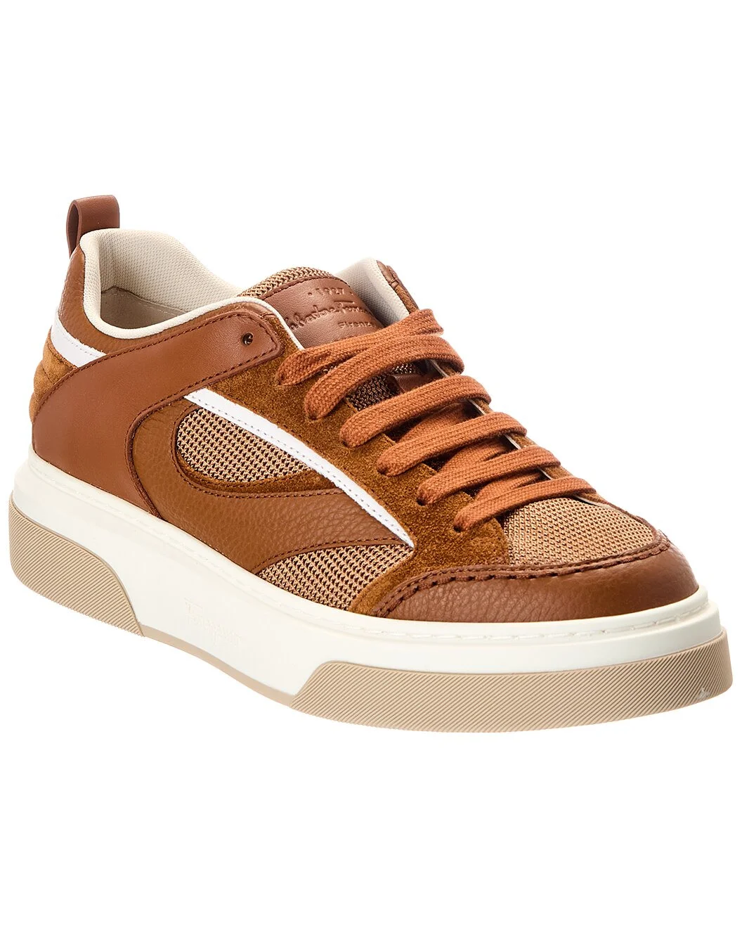 Ferragamo Cassina Leather & Mesh Sneaker - 1