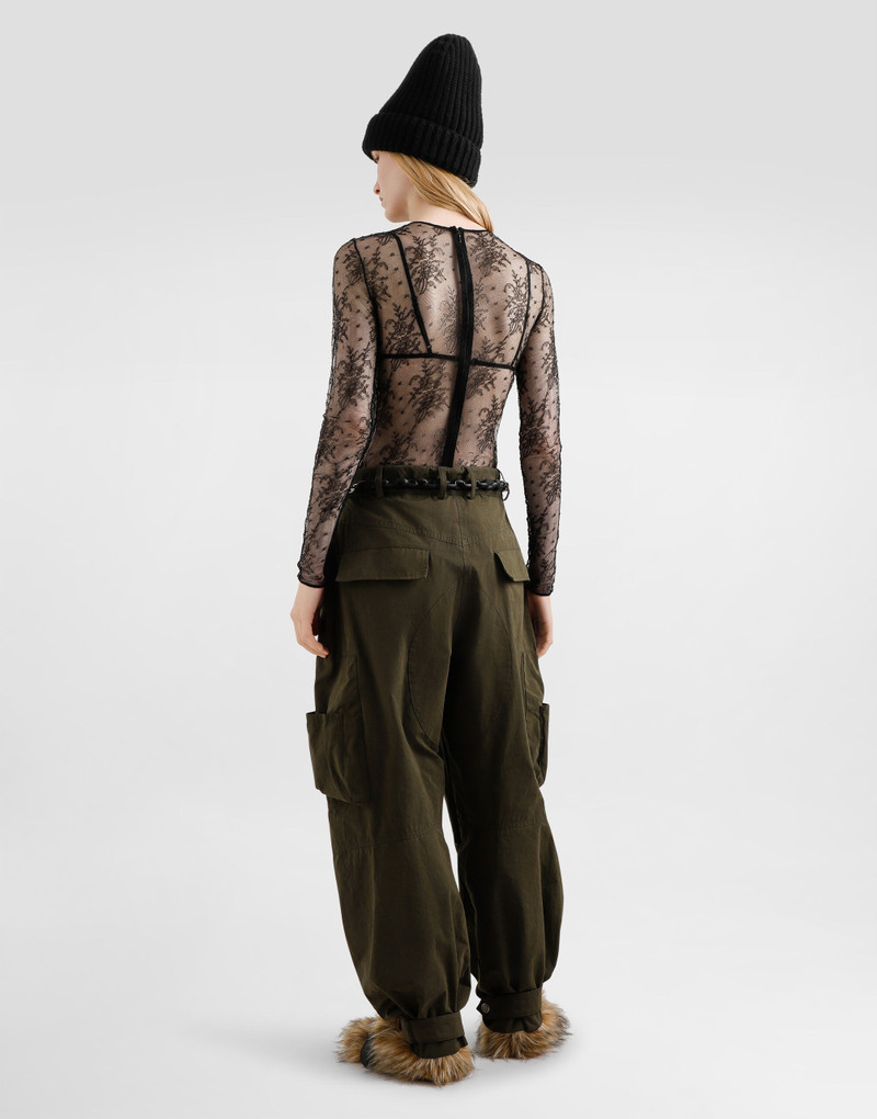 Waxed faille cargo pants 3