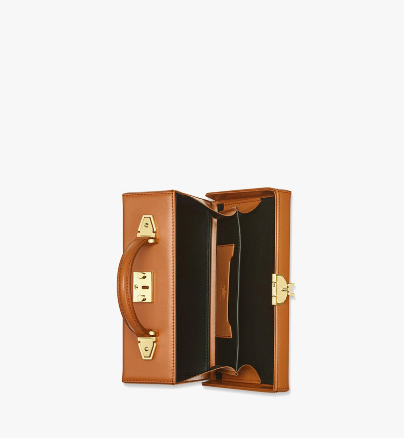 Berlin Crossbody in Gold Monogram Leather 4