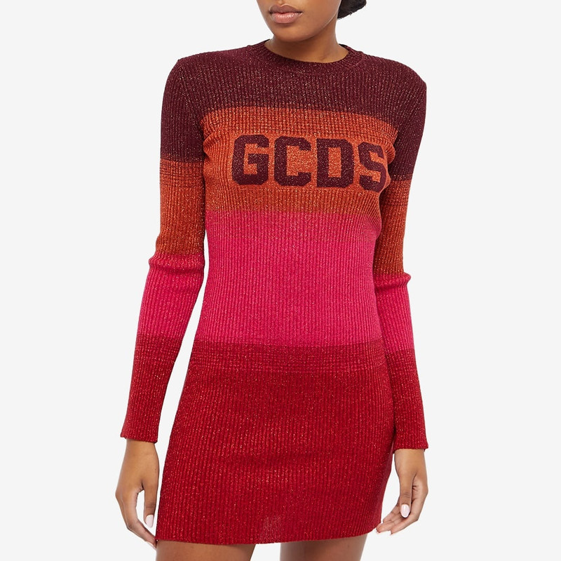 GCDS GCDS Degrade Lurex Knit Dress outlook