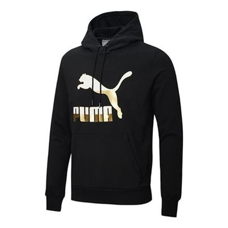 PUMA Classics Printing Drawstring Black Gold Color 599300-51 - 1