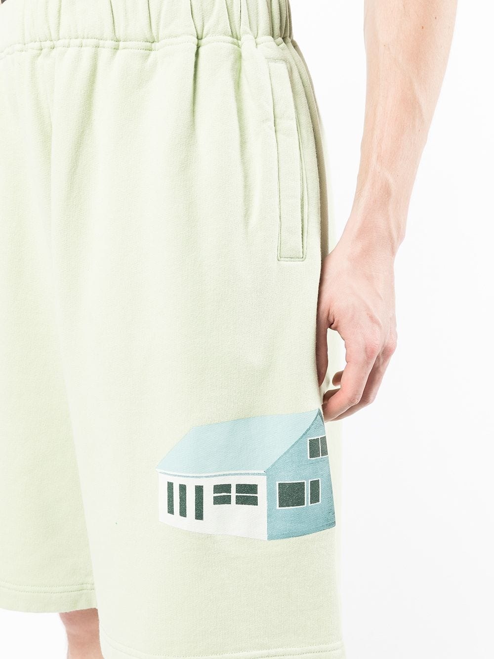 house print wide-leg shorts - 5