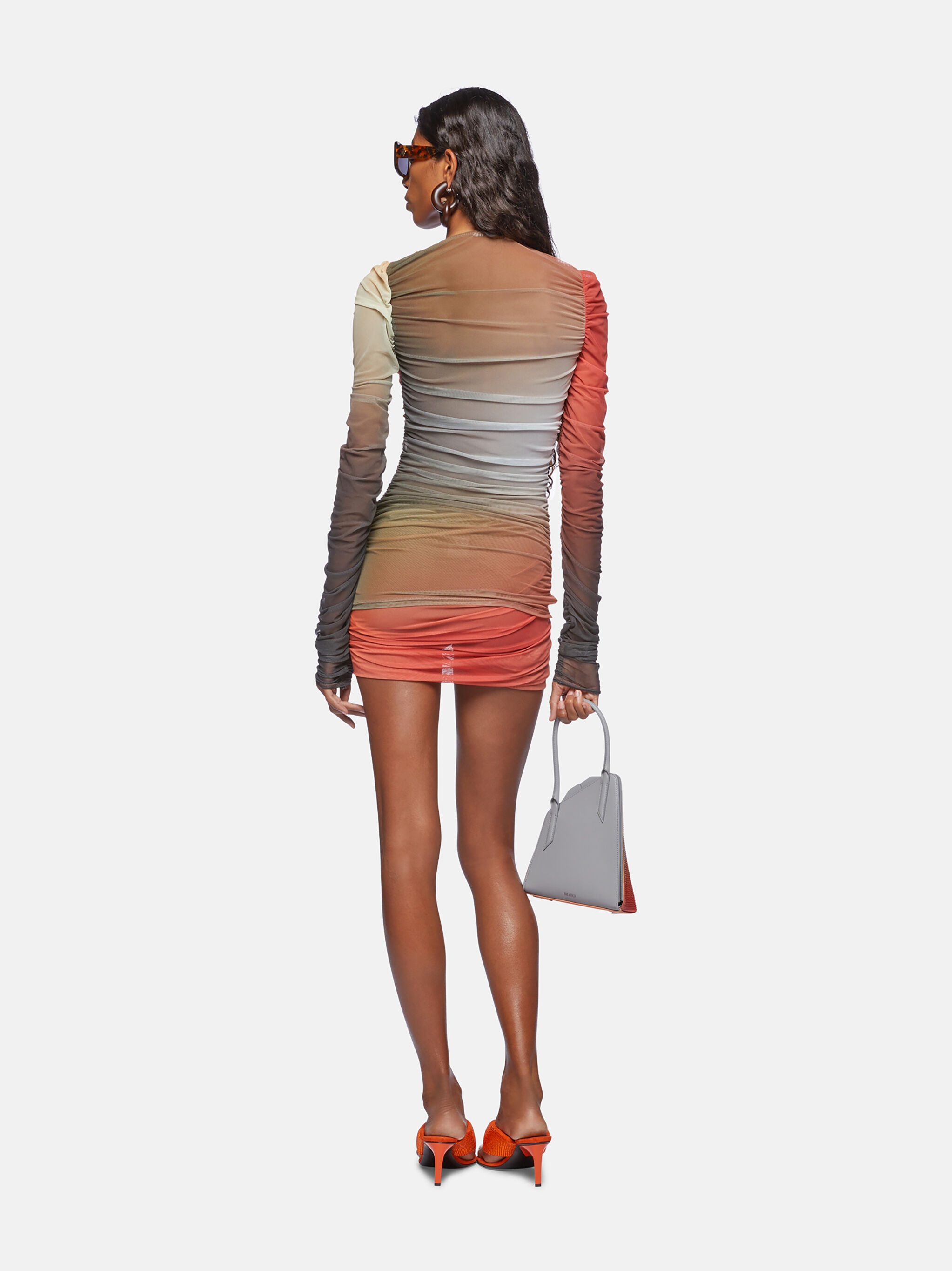 RED, ORANGE, BROWN AND WHITE GRADIENT TOP - 3