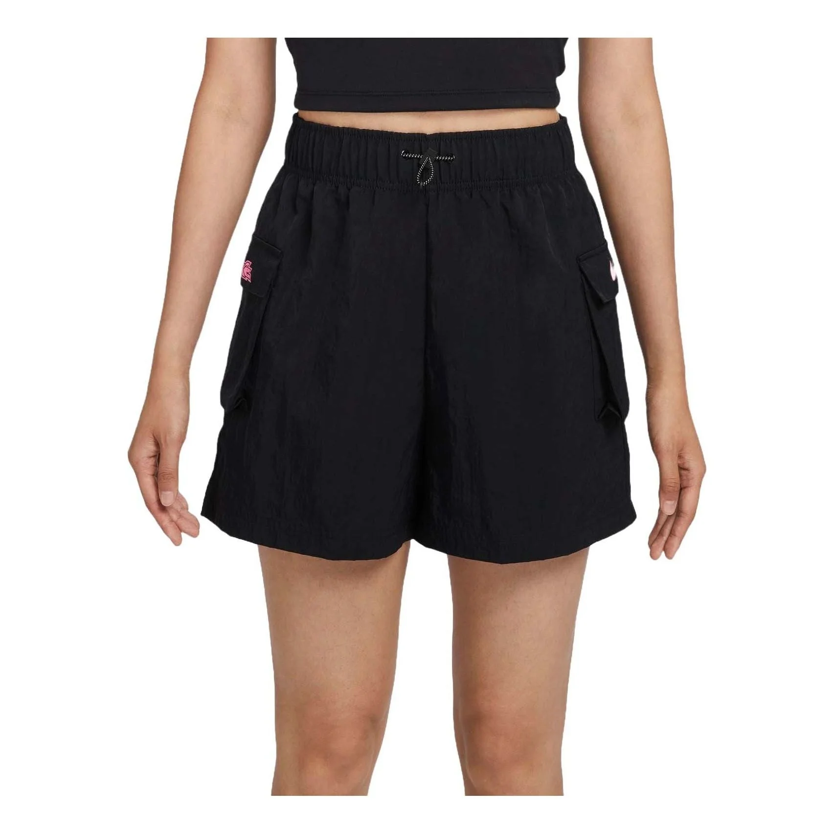 (WMNS) Nike Sportswear Essential 짠 반바지 아시아 Sizing '블랙' HM4597-010 - 1