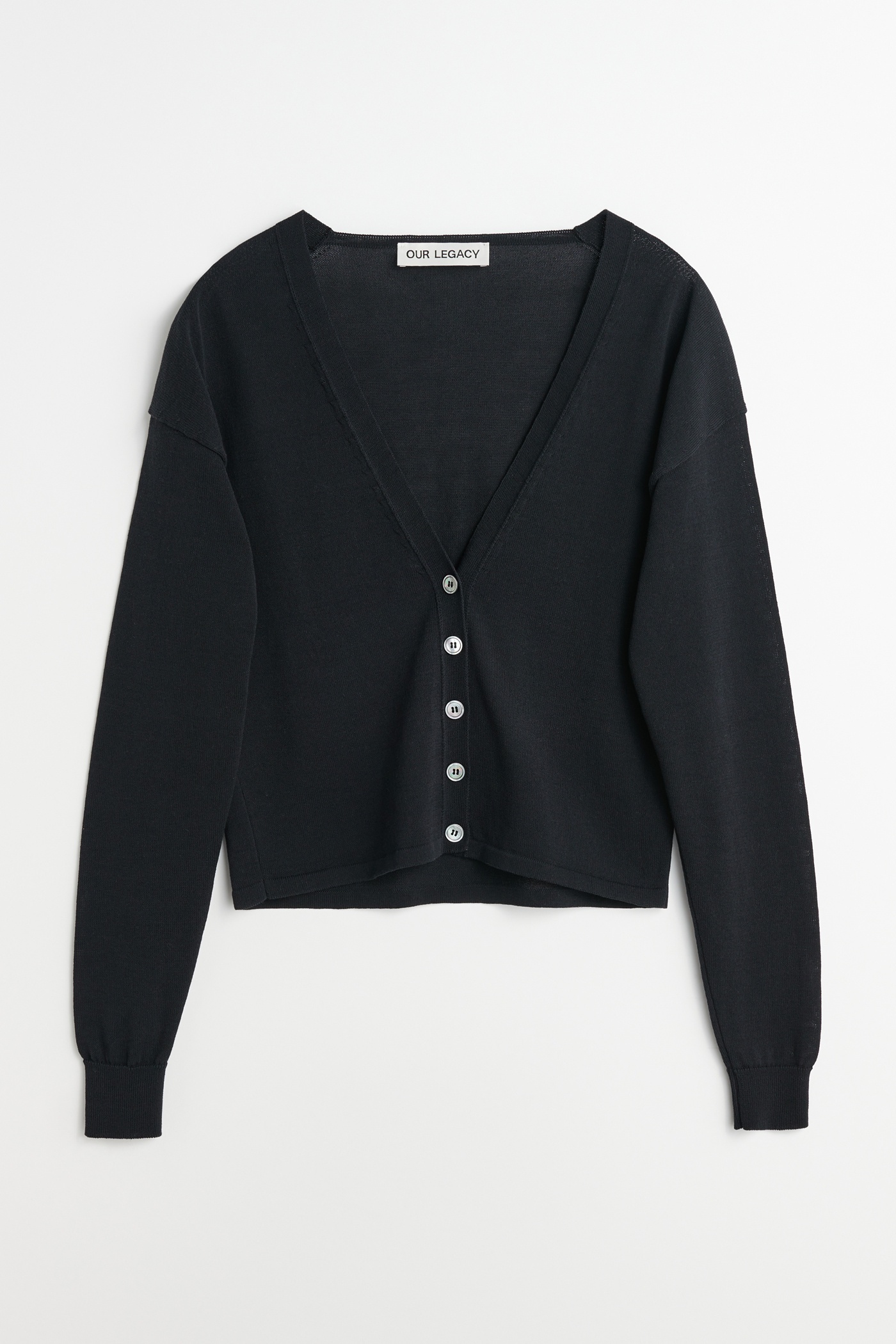 Ivy Cardigan Shadow Black Crispy Cotton - 1