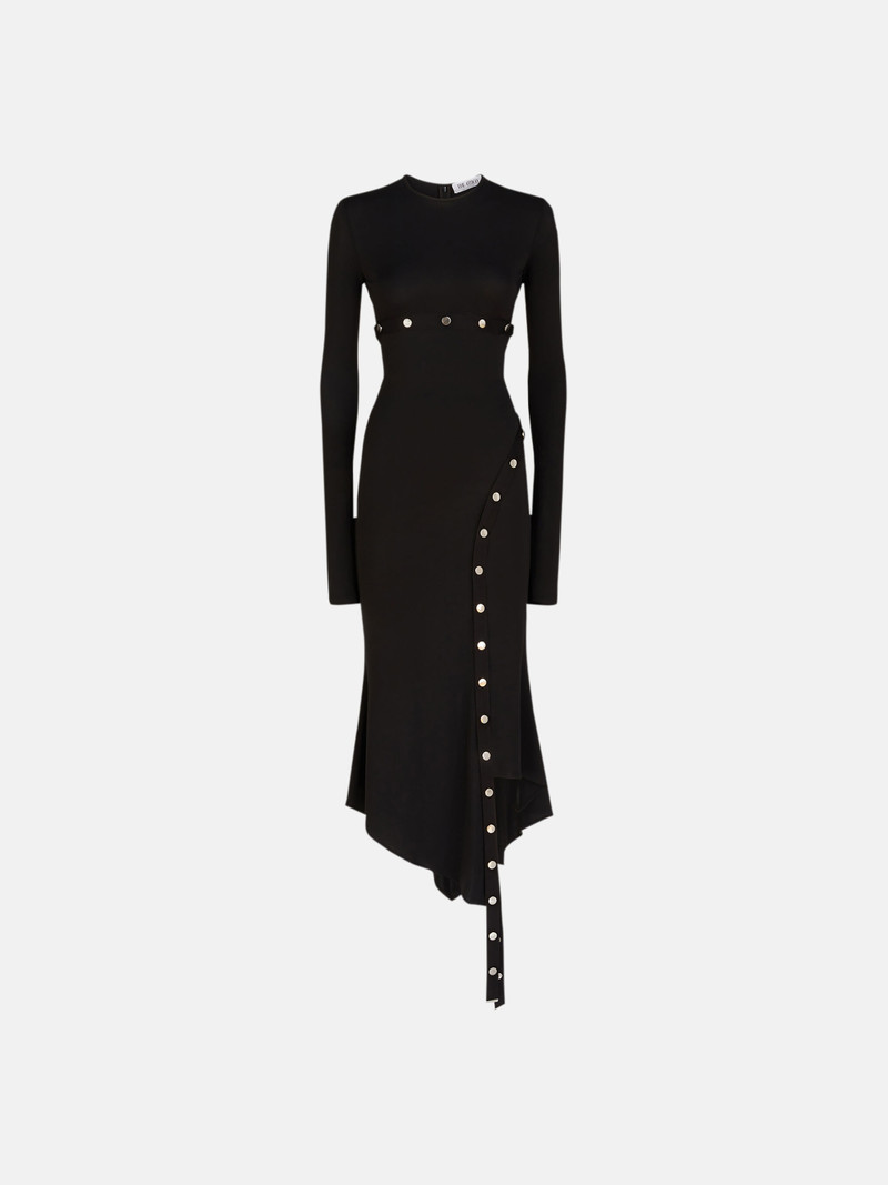 BLACK MIDI DRESS - 1