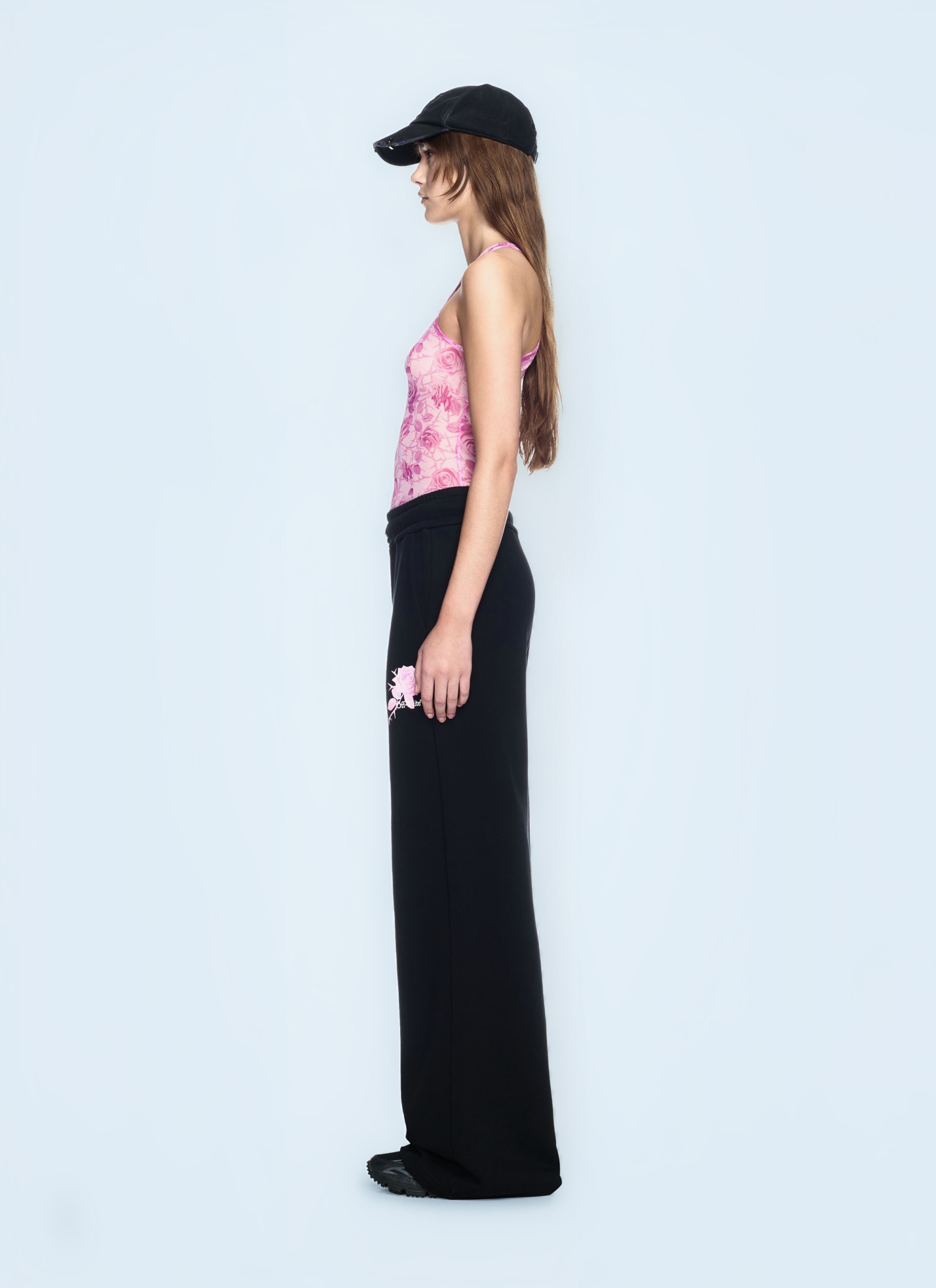 Off Stamp Roses Mesh Tank Top - 2