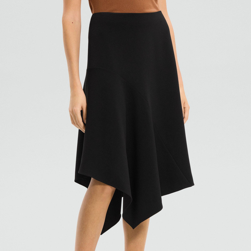Panel Drape Skirt in Admiral Crepe 5