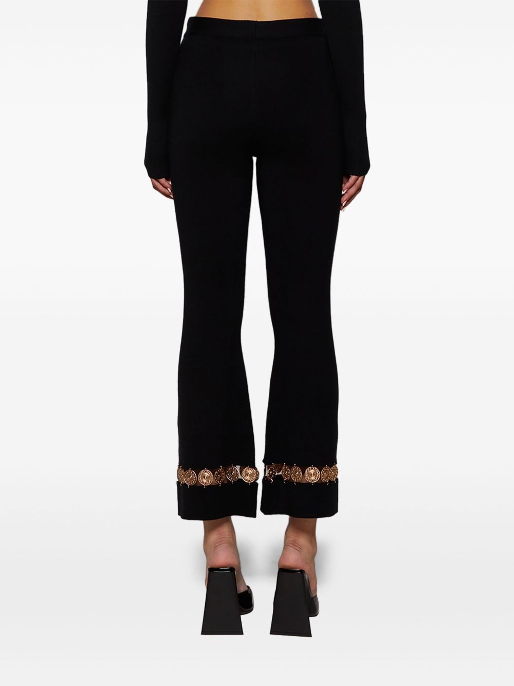 embellished straight-leg trousers - 5