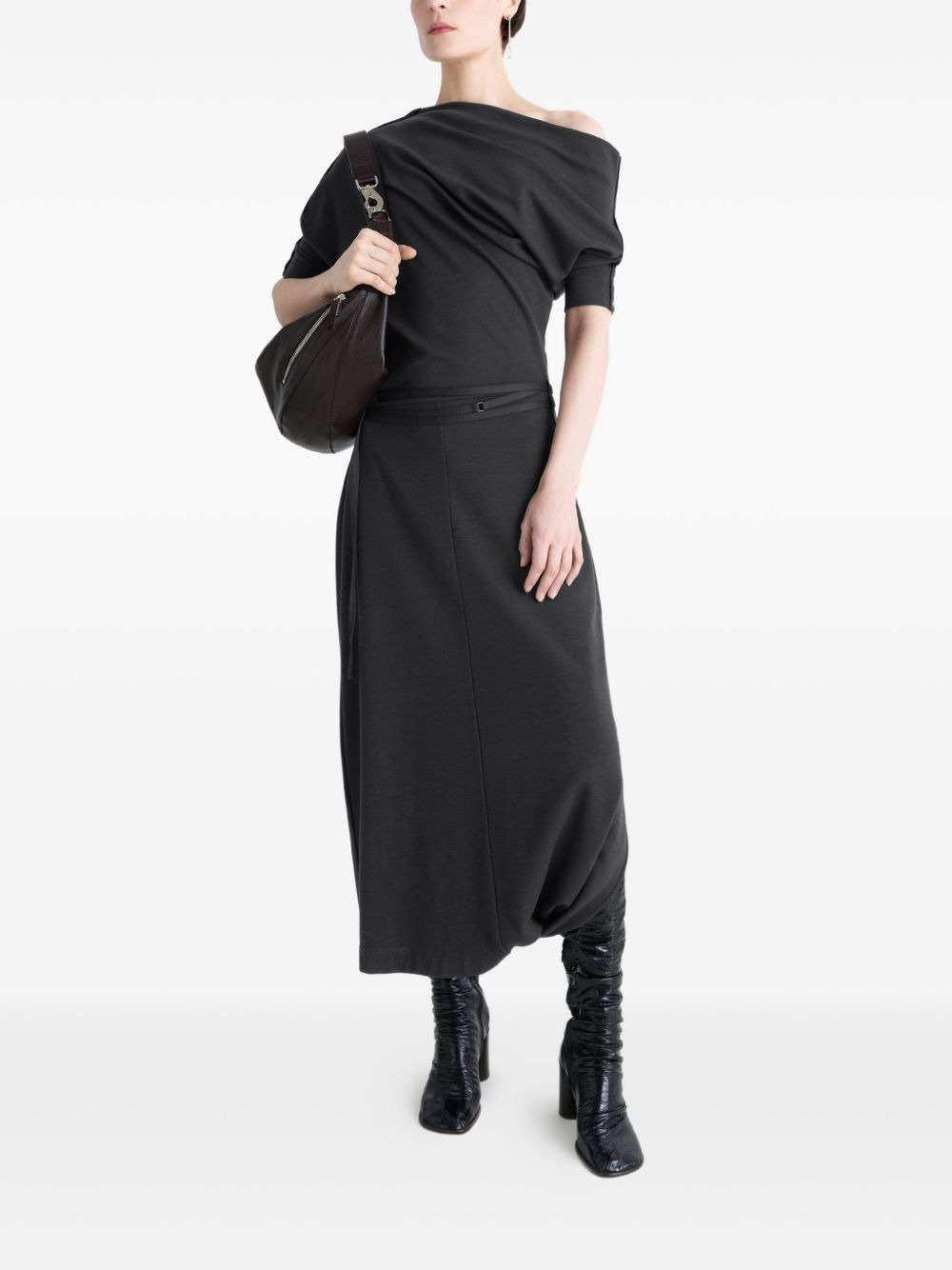 twisted hem dress - 2