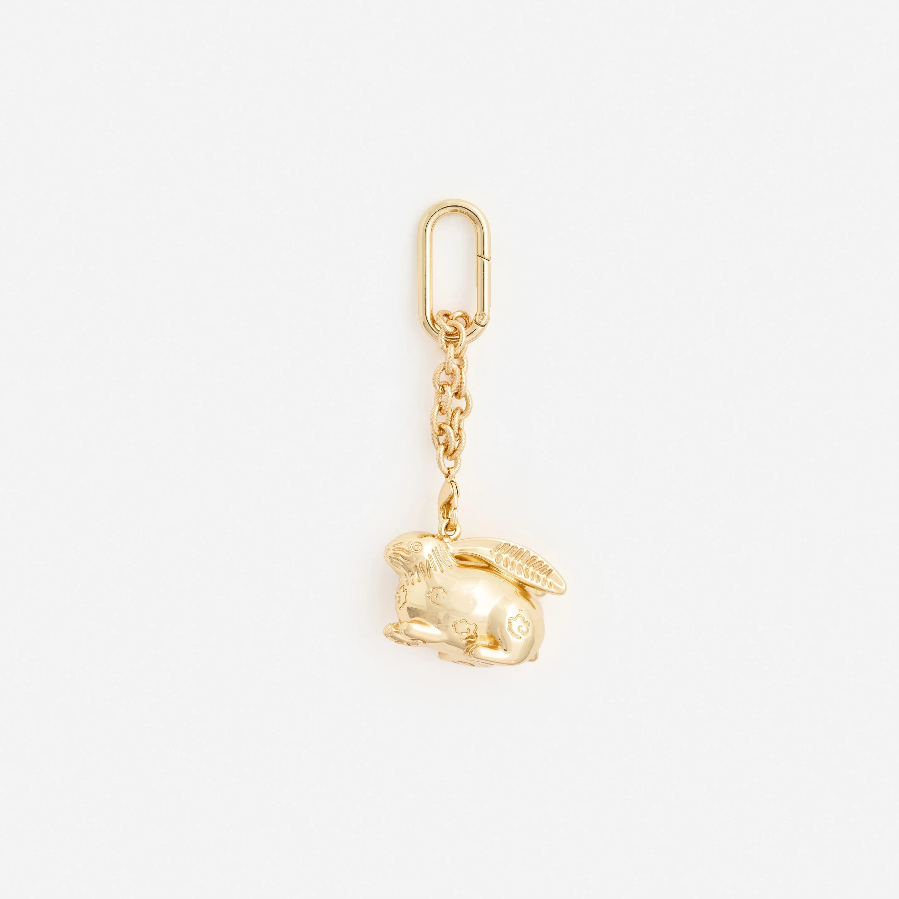 Gold Crystal Bunny Charm - 1