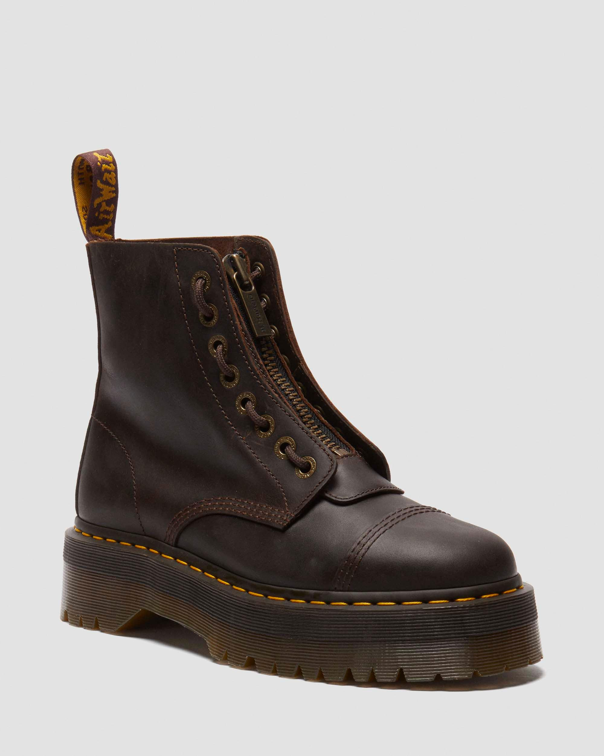 Sinclair Crazy Horse Leather Platform Boots - 5