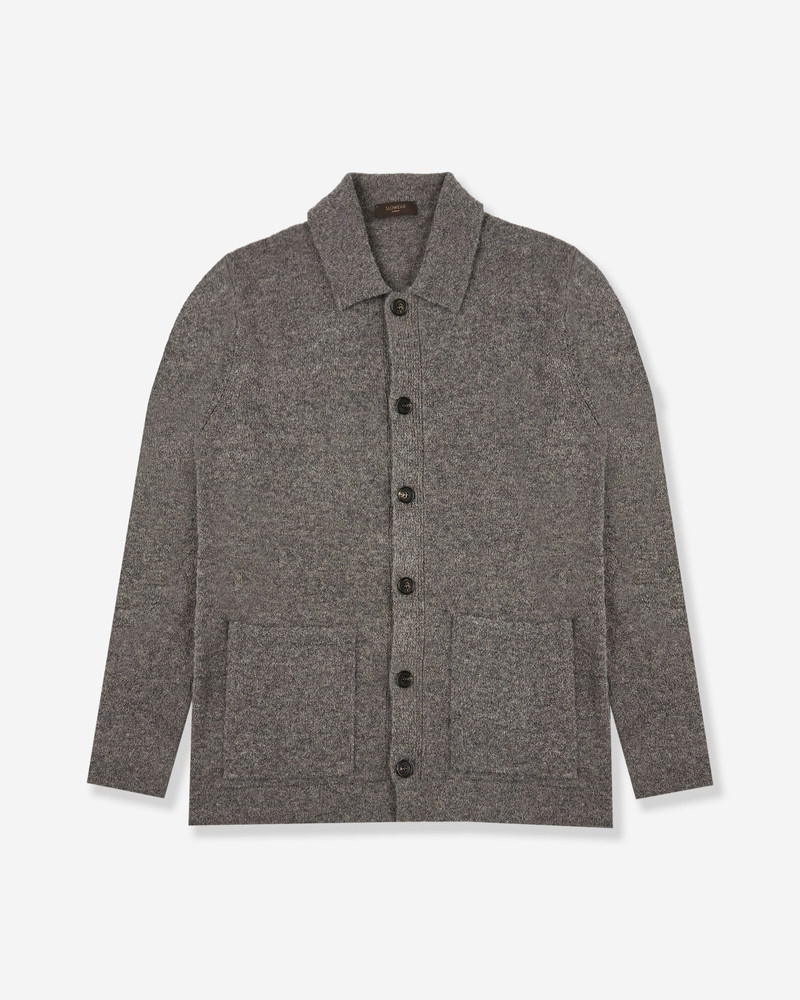 Slim fit Geelong wool bouclé overshirt 1