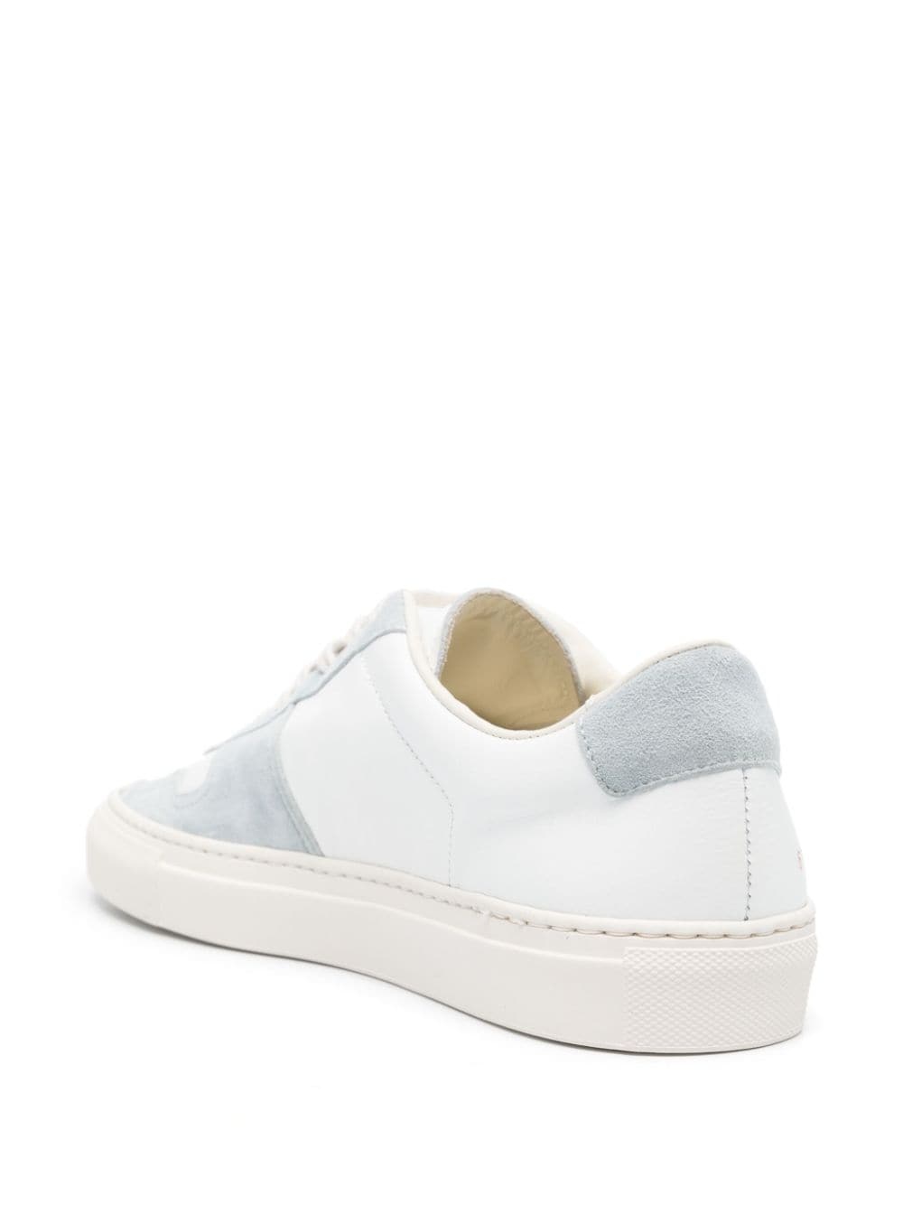 panelled leather sneakers - 3